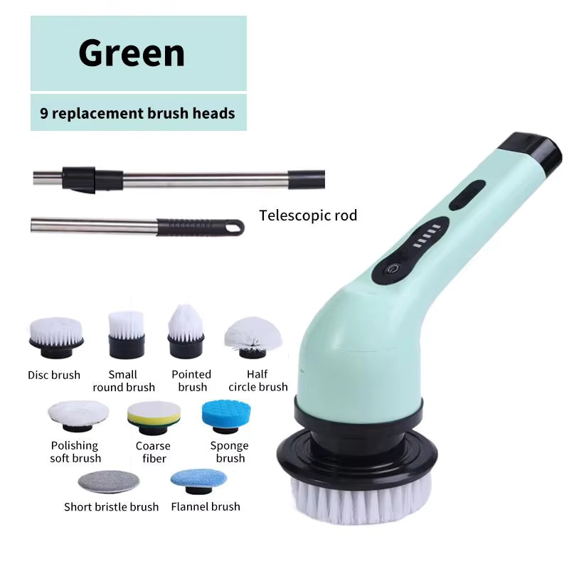 Household Cordless Spin Scrubber Kitchen Gadgets Hair Brushes Bathroom Broom Toilet Mops Electric Multipurpose Cleaning Brush