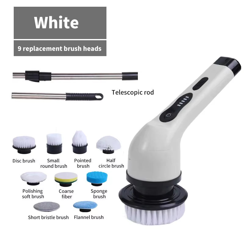 Household Cordless Spin Scrubber Kitchen Gadgets Hair Brushes Bathroom Broom Toilet Mops Electric Multipurpose Cleaning Brush