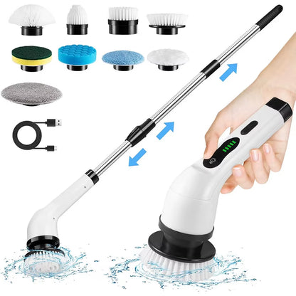 Household Cordless Spin Scrubber Kitchen Gadgets Hair Brushes Bathroom Broom Toilet Mops Electric Multipurpose Cleaning Brush