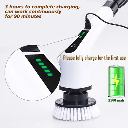 Household Cordless Spin Scrubber Kitchen Gadgets Hair Brushes Bathroom Broom Toilet Mops Electric Multipurpose Cleaning Brush